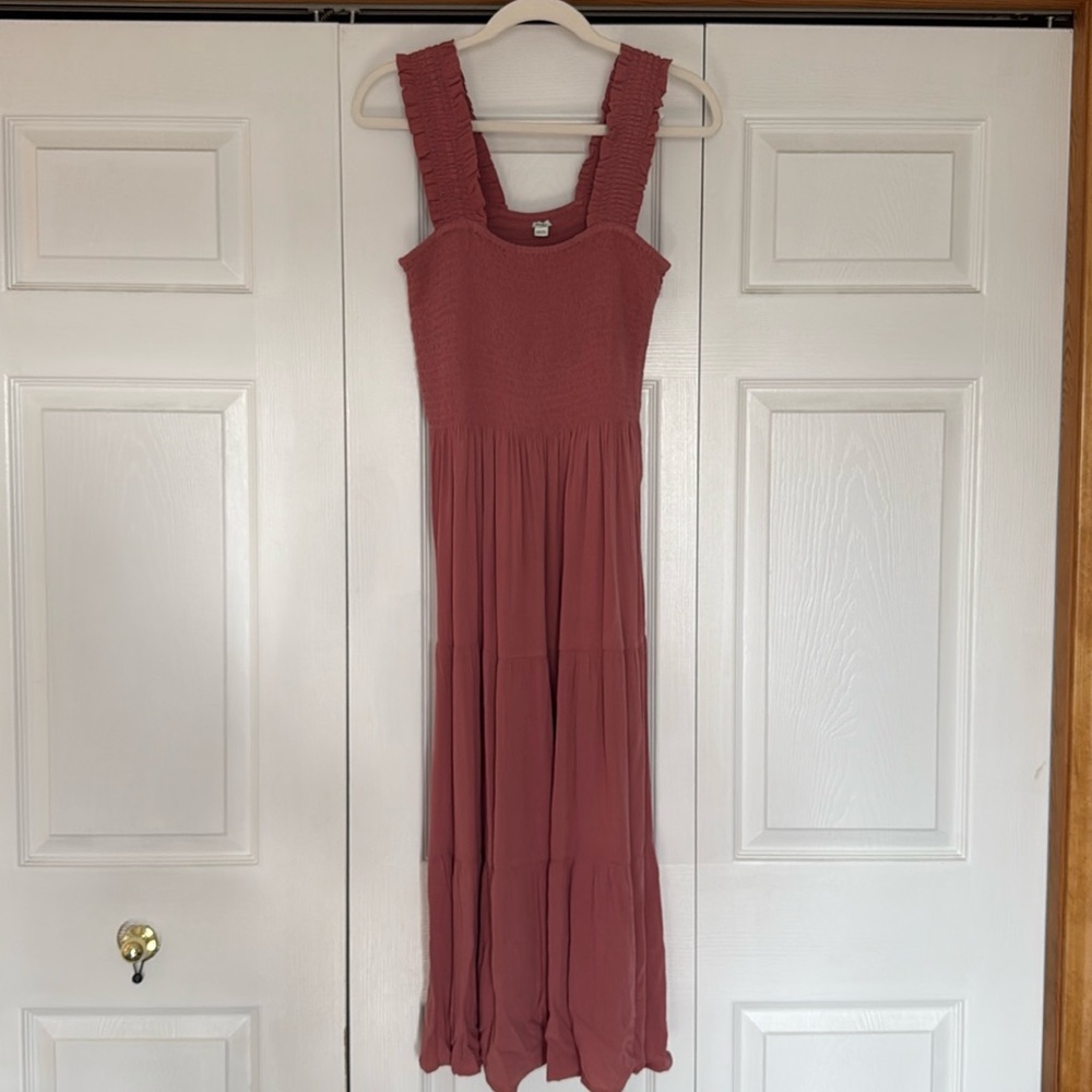 Aerie Midi dress cold: dusty pink, size: small